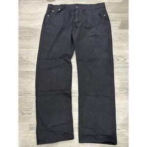 FREDD MARSHALL Black Mens Jeans Reg Fit Straight Leg Pants Stretch Size  36